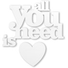 All you need is love - napis dekoracyjny na ścianę 3d
