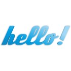 Hello! - napis dekoracyjny na ścianę 3d
