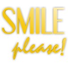 Smile please! - napis dekoracyjny na ścianę 3d