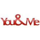 You&me - napis dekoracyjny na ścianę 3d