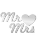 Mr Mrs - napis dekoracyjny na ścianę 3d