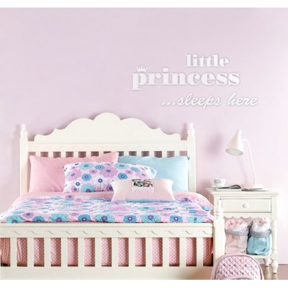 Little princess sleeps here - napis dekoracyjny na ścianę 3d